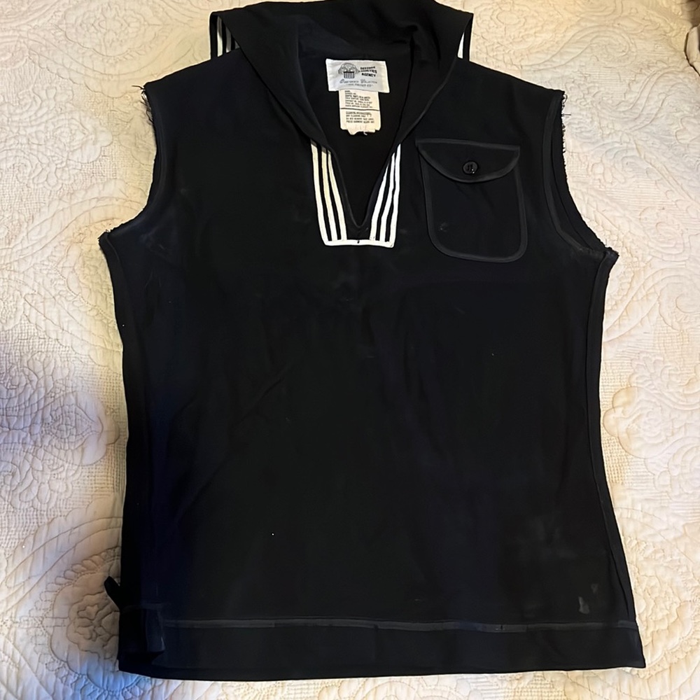 Custom black cut off tank top /w hoodie 100% wool Defense Logistic Agency